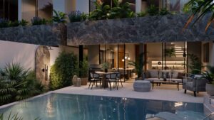 Tramontana Cliff Villas Pool Night