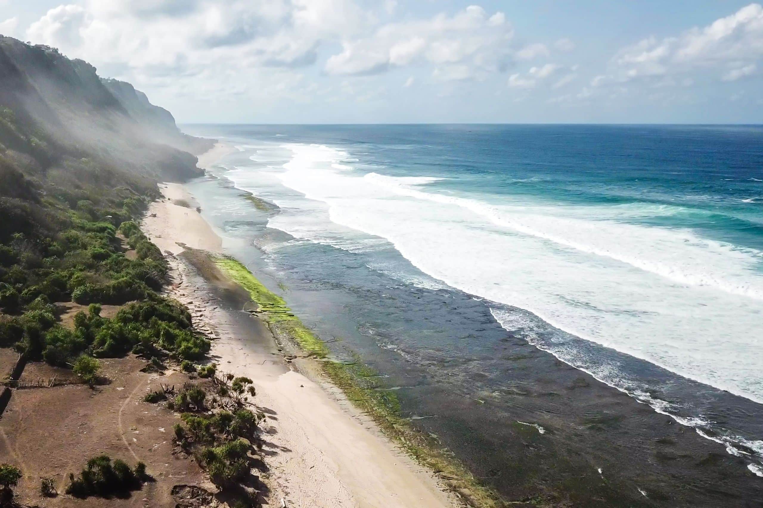 Uluwatu cliffs with breathtaking views of the Indian Ocean