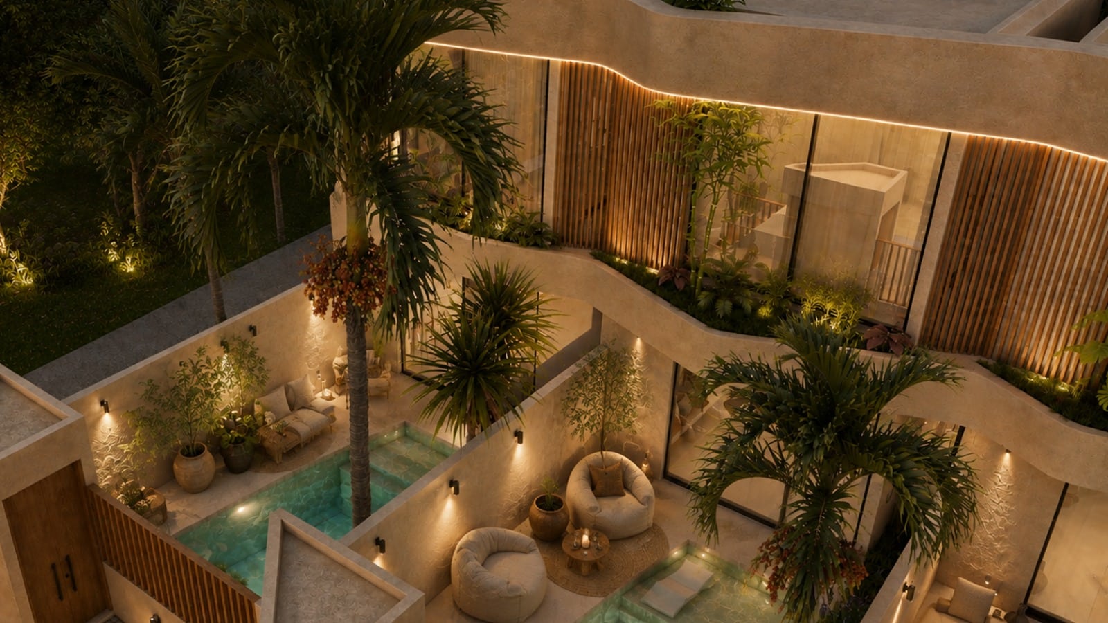 01 FACADE PALM VILLAS ALPHA VILLAS BALI